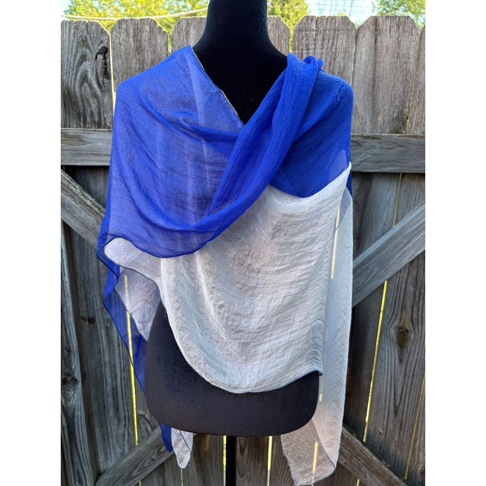 Memories University of Kentucky Wildcats Rhinestone Scarf Blue White 27x70